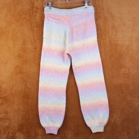 GENERATION LOVE Womens Sweatpants XS Rainbow Stripe Pull On Pastel SANDRA Jogger - Picture 6 of 7